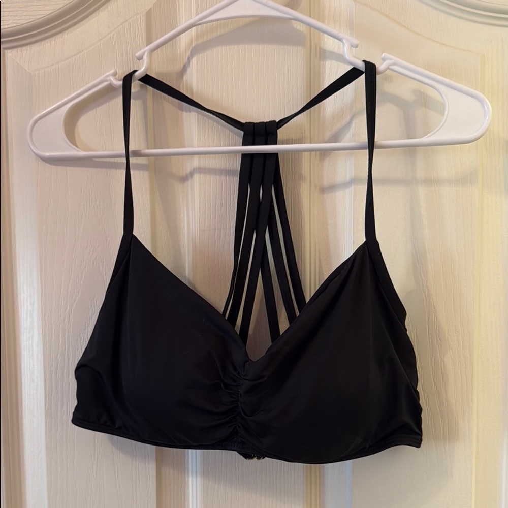 Apt. 9 Black Bikini with Smooth Texture and Criss-Cross Back